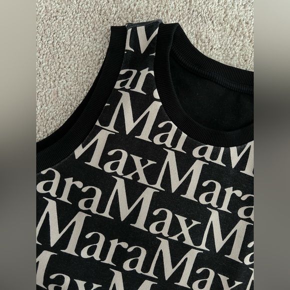 🖤 MaxMara Printed Scuba Tank Top – Black & Beige - Picture 8 of 13